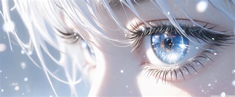 Blue Eyes, Anime, Girl, Close up 4K UHD Wallpaper for UltraHD Desktop ...