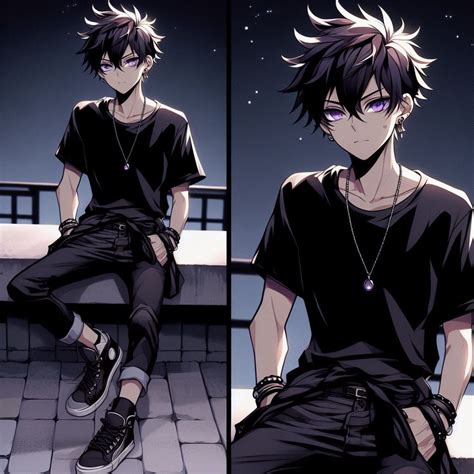 Anime guy | Black hair anime guy, Anime black hair, Guys with black hair