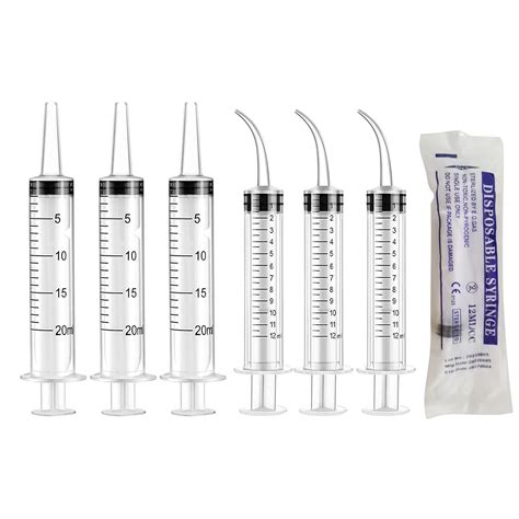 Buy OTKARXUS 12ml 20ml Plastic Syringes with Measurement,6Pack Feeding ...