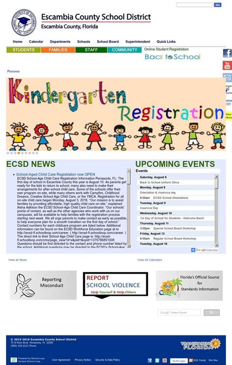 Dashing School Calendar Escambia County Florida