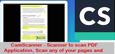 CamScanner - Scanner to scan PDF Application, Scan any of your pages ...