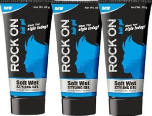 ROCK ON HAIR GEL SOFT WET STLING GEL 60 g pack of 3 Hair Gel - Price in ...