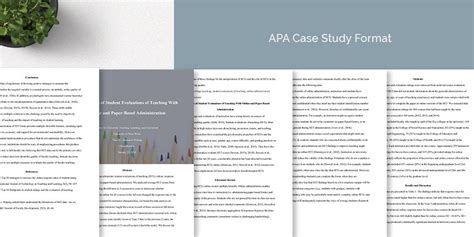 Image result for Case Study Examples APA Format