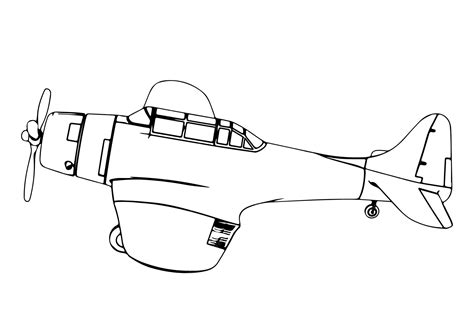 Premium Vector | World war ii military aircraft vector sketch
