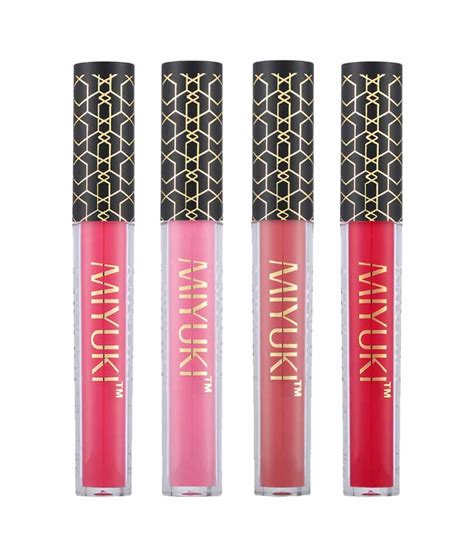 Buy Miyuki Transferproof 12 Hours Stay Liquid Lipstick Coral Red,Sweet ...