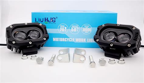 HJG 80 W 2 LED HJG Dual FOG Lamp Light, Oval Lens Fog Light For Bikes ...