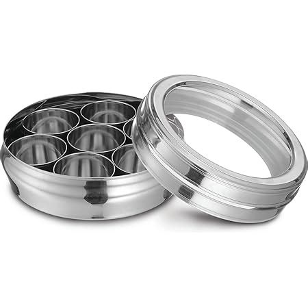 DEVIDAYAL New Mirch Masala-Stainless Steel Dibbi Masala Box (7 ...