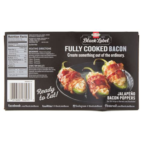 Bacon Nutrition Facts Baked at Mae Kimbrell blog