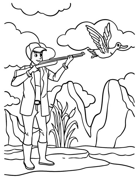 Hunting Coloring Pictures