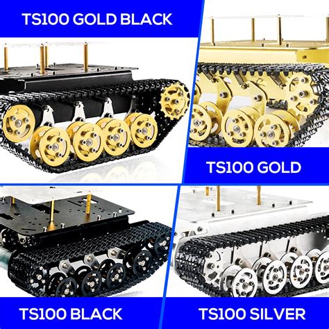 Buy SZDoit Smart Shock Absorption Robot Tank Car Chassis Kit with ...