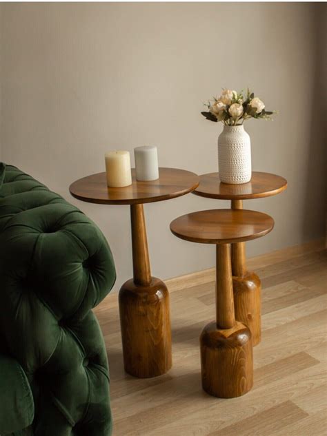 Mushroom Coffee Table 3 Pieces | Modern mobilya, Ahşap torna, Ahşap