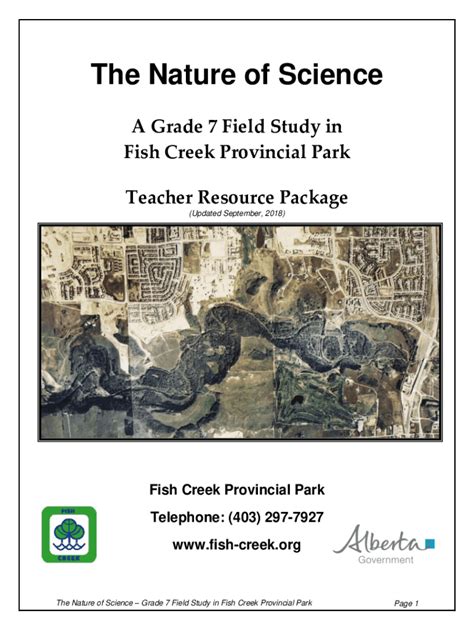 Fillable Online open alberta The nature of science : a Grade 7 field ...