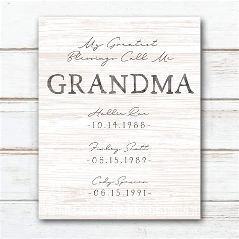 Buy My Greatest Blessings Call Me "Grandma" - Personalized Sign With ...