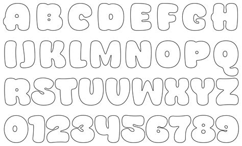 Large Printable Letters And Numbers