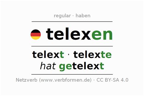 Conjugation German "telexen" - All forms of verb, examples, rules ...
