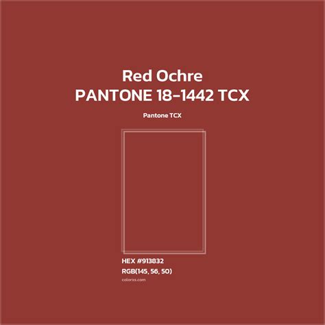 PANTONE 18-1442 TCX - Red Ochre Complementary or Opposite Color Name ...