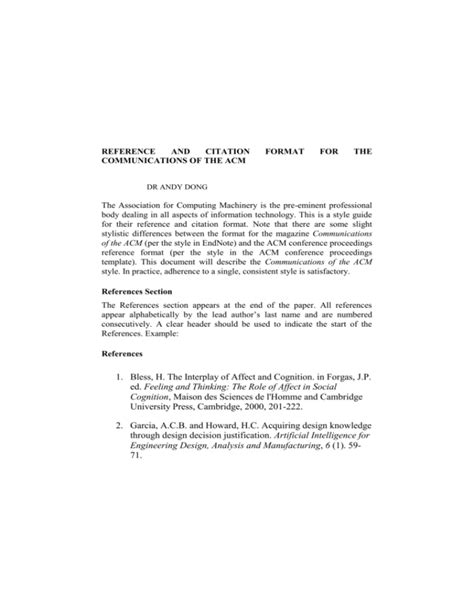 Image result for ACM Reference Format