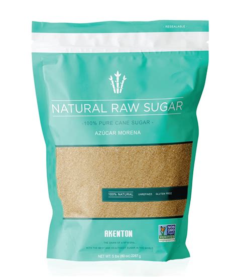 Amazon.com: Akenton Natural Raw Cane Sugar, 1.5 Pound Resealable Bag ...