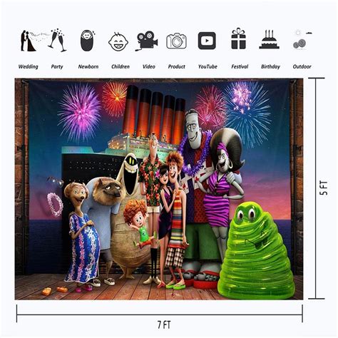 Buy Colorwonder Hotel Transylvania Birthday Party Supplies Backdrop ...