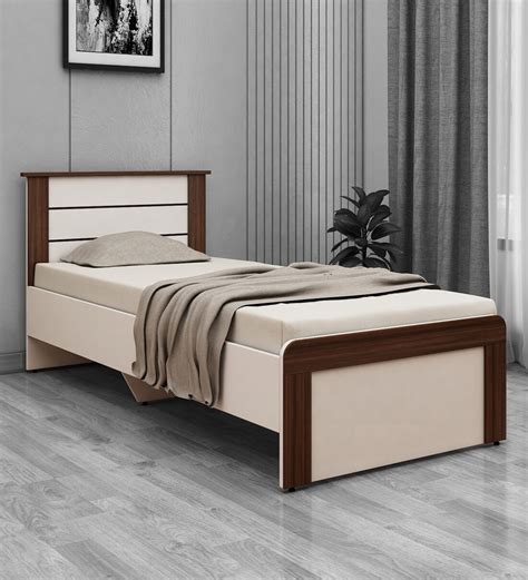 Buy Grace Single Bed in Mist White Finish by Crystal Furnitech Online - Modern Single Beds ...