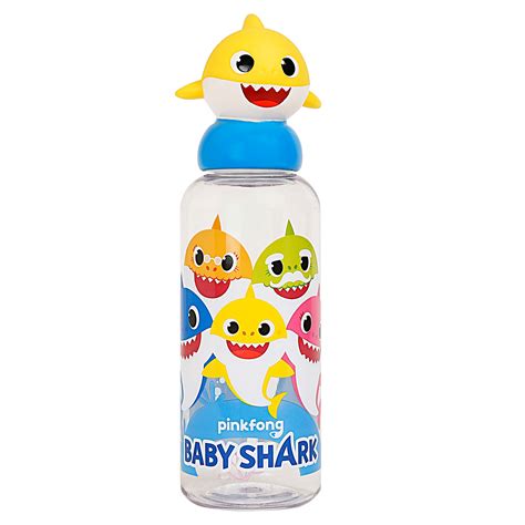 Baby Shark 3D Figurine Water Bottle, 560ml, Multicolour