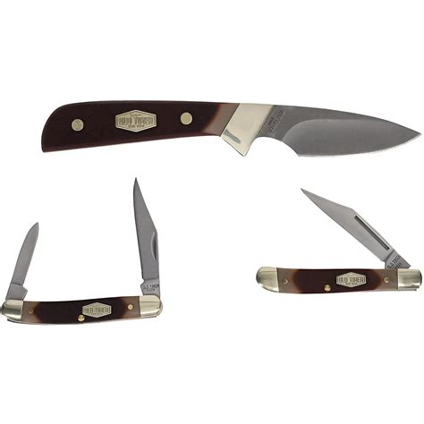 Old Timer 3 Piece Fixed and Folding Knife Gift Tin | Academy