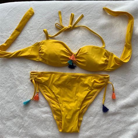 Cute Yellow Bikini, Women's Fashion, Swimwear, Bikinis & Swimsuits on ...