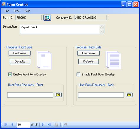 Form Control 的图像结果