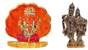 9facts Set of 2 God Ganesh Idol Statue & God Radha Krishna/ Radhey ...