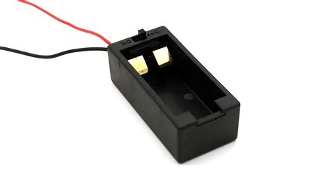 1x9v 9volt Battery Case Holder, Battery Holder Box with Tuck-in Cover