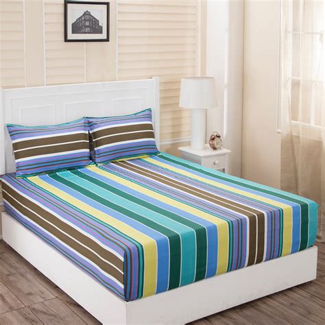 Buy Donatella Isabella Printed 200 TC 100% Cotton Blue Bed Sheet Online ...