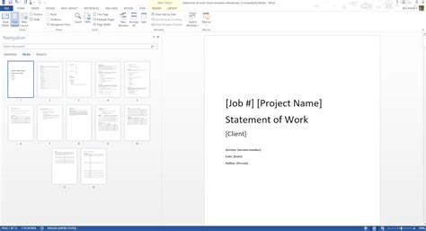 Image result for Statement of Work It Example