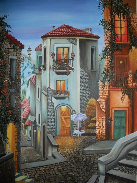 Buy Painting Spanish Backlanes Artwork No 6310 by Indian Artist ...