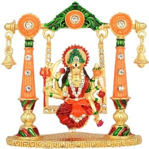 GCT Goddess Maa Durga Sherawali Mata Idol on Jhula (Model-101) Color ...