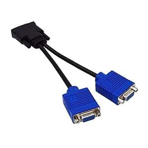 IVELECT 1X(Dms-59 Pin Male to Dual Vga Female Y Splitter Adapter Cable ...