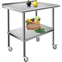 Buy Nisorpa Stainless Steel Kitchen Catering Table 2 Tiers Catering ...