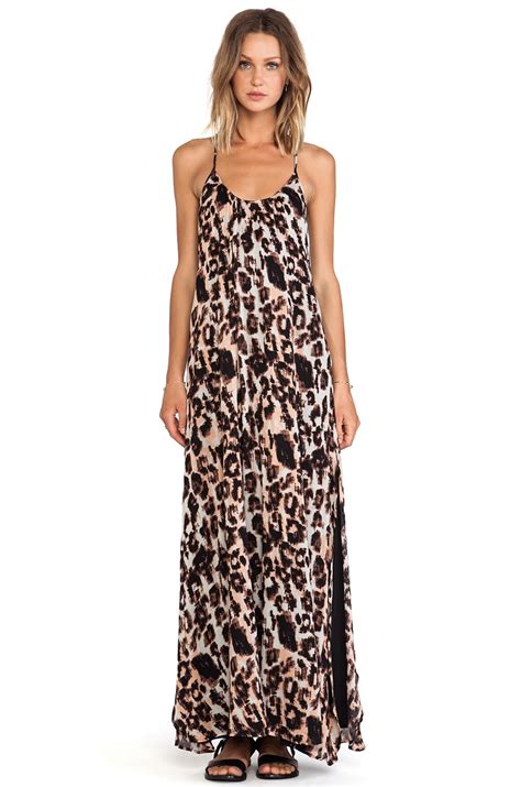 Stillwater The Leather Back Dress in Blush Leopard | REVOLVE