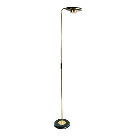Vintage 1980's Italian Postmodern Brass & Black Floor Lamp Torchiere ...