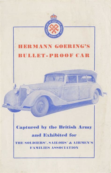 Information Booklet About Hermann Göring's Bulletproof Car - DYNASTY ...