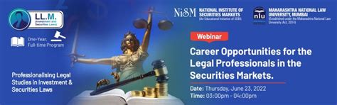 LLM Webinar - National Institute of Securities Markets (NISM)
