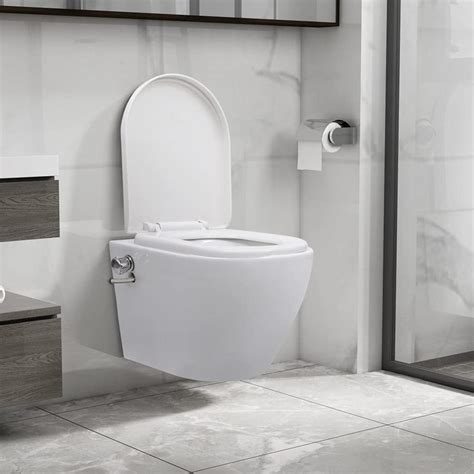 Buy Susany Wall Hung Rimless Toilet with Bidet Function Ceramic Comfort ...