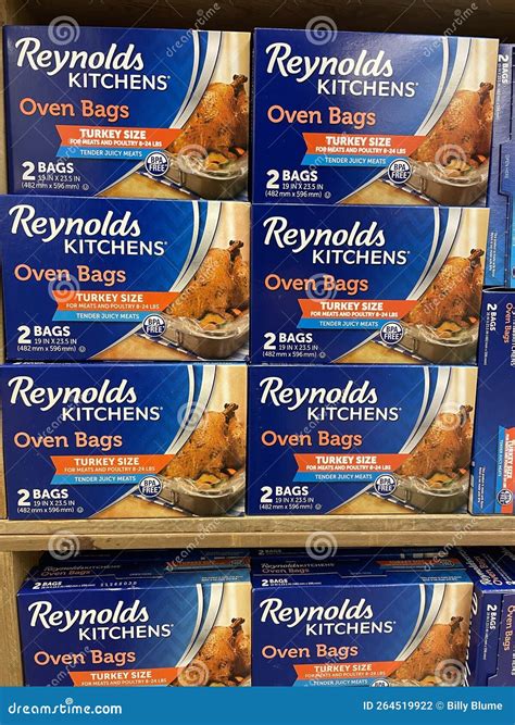 Grocery Store Reynolds Baking Cooking Bags Display Editorial ...