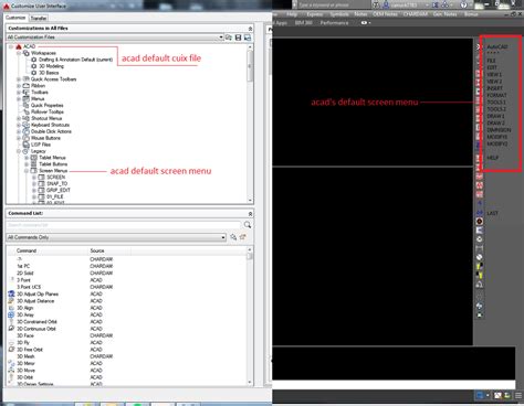 Image result for AutoCAD Screen Menu