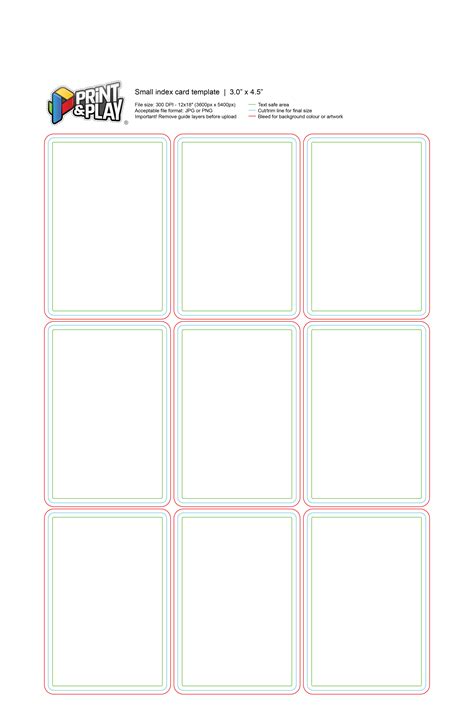 Board Game Card Template - Printable Cards