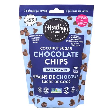 Healthy Crunch Dark Chocolate Chips With Coconut Sugar at NaturaMarket