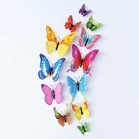JAAMSO ROYALS Colourful 3D Magnet butterfly stickers for wall ...