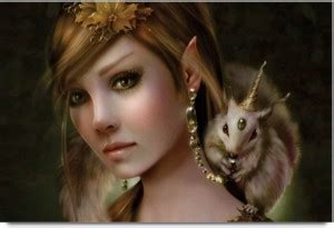 Athah Comic Poster Beautiful D Elf Girl with Fantasy Mouse D Poster ...