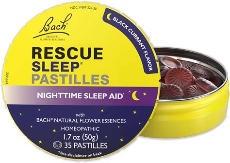 Amazon.com: RESCUE Bach Sleep PASTILLES, Black Currant Flavor, Sleep ...