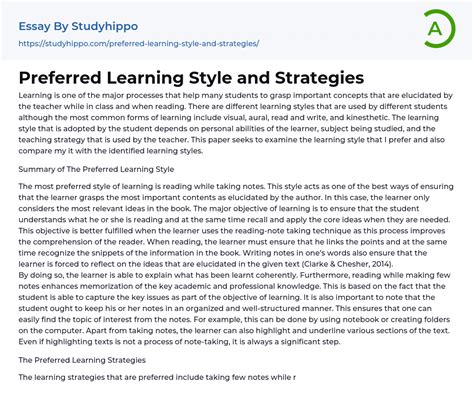 Preferred Learning Styles Examples 的图像结果