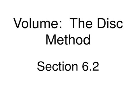 Image result for Volume Disc Method